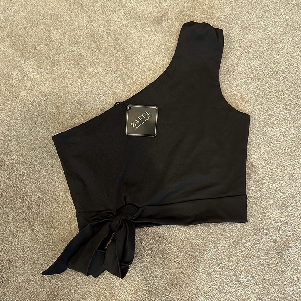 One shoulder Zaful Forwver Young Top